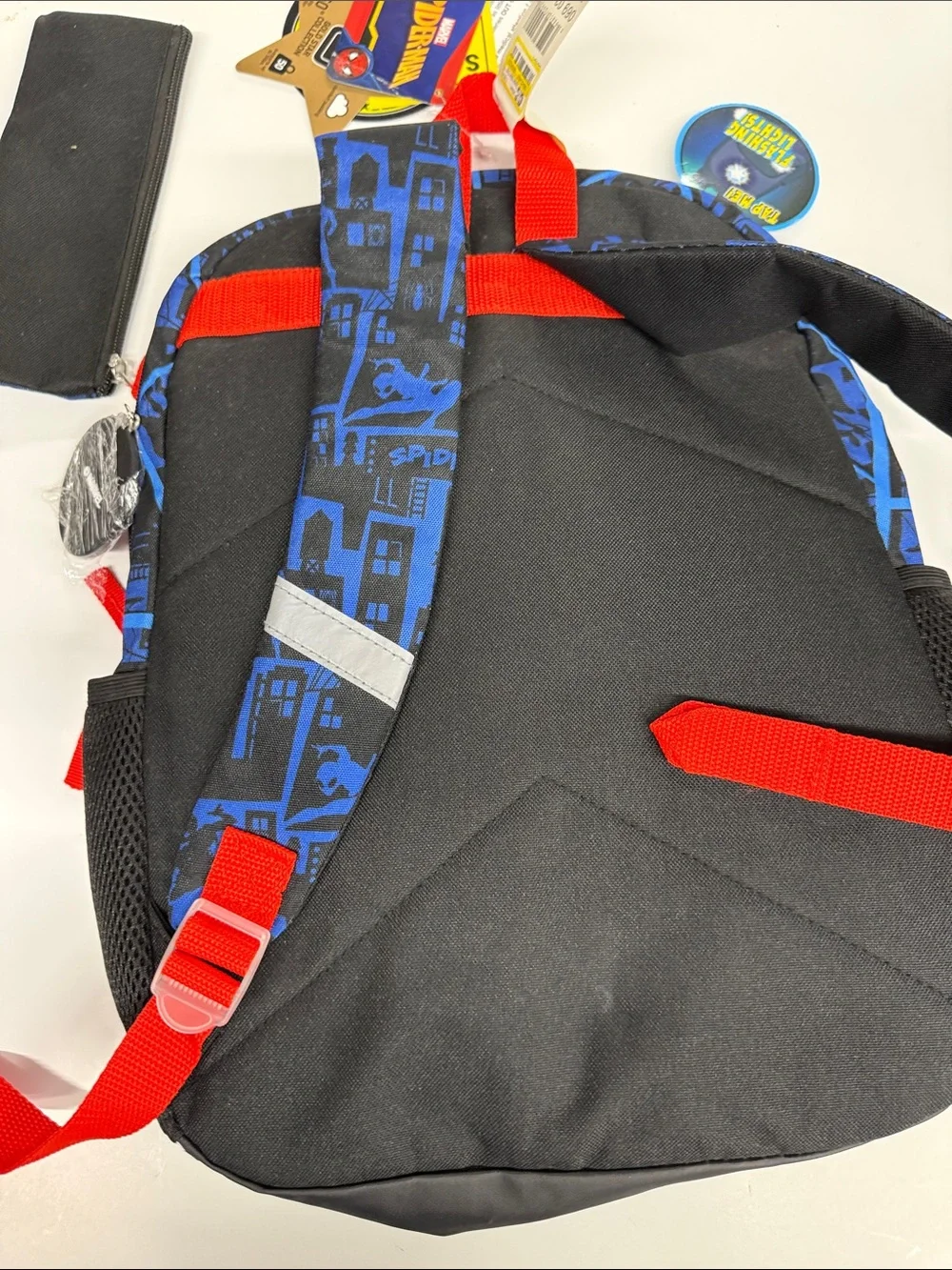 NEW Spider-Man Kids Backpack Set with Lights and Lunch box